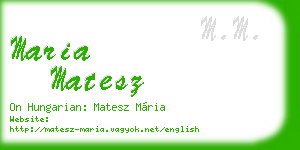 maria matesz business card